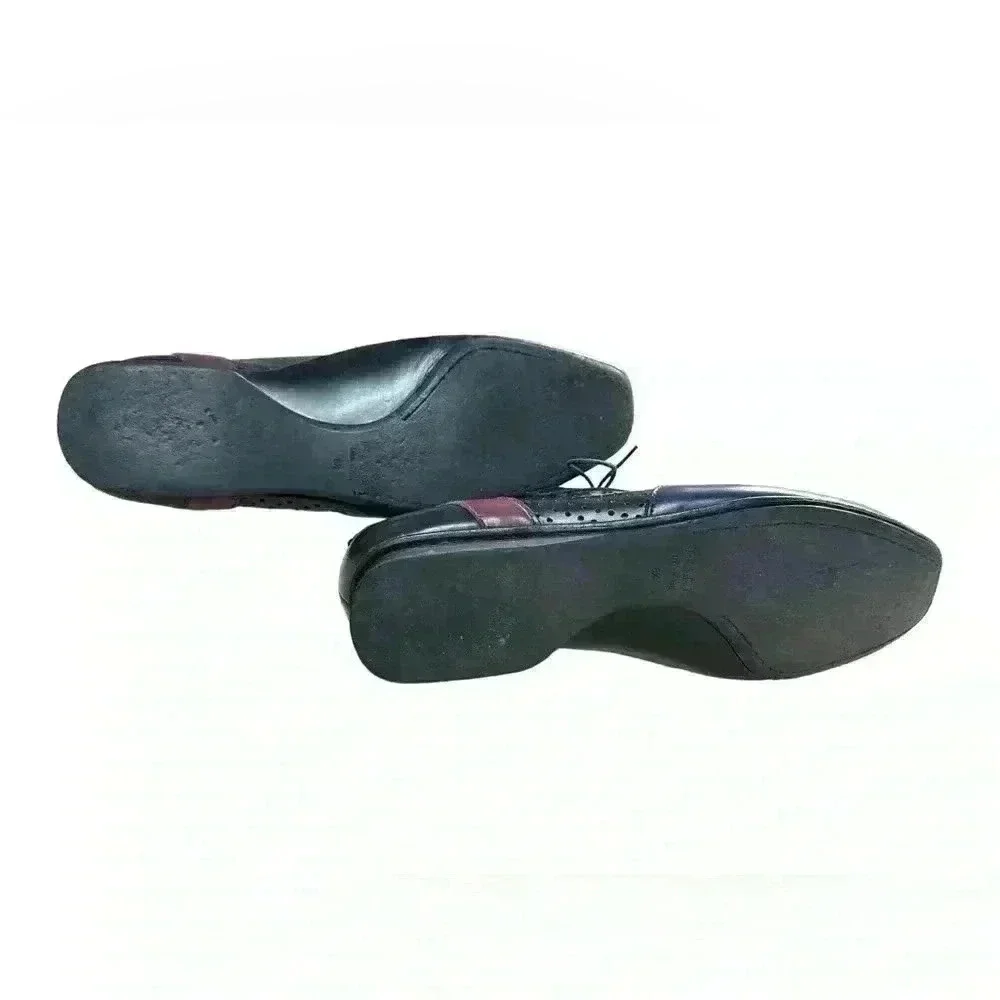 Prada Perforated Leather Bowling Shoes Vintage 2000 - Picture 5 of 7